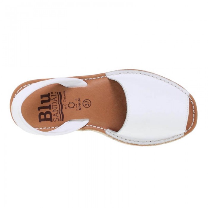 Sandale AVARCA Flatform Piele Alba - Safa