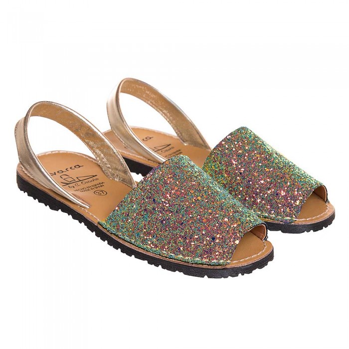 Sandale AVARCA din Piele Naturala si Glitter Rainbow