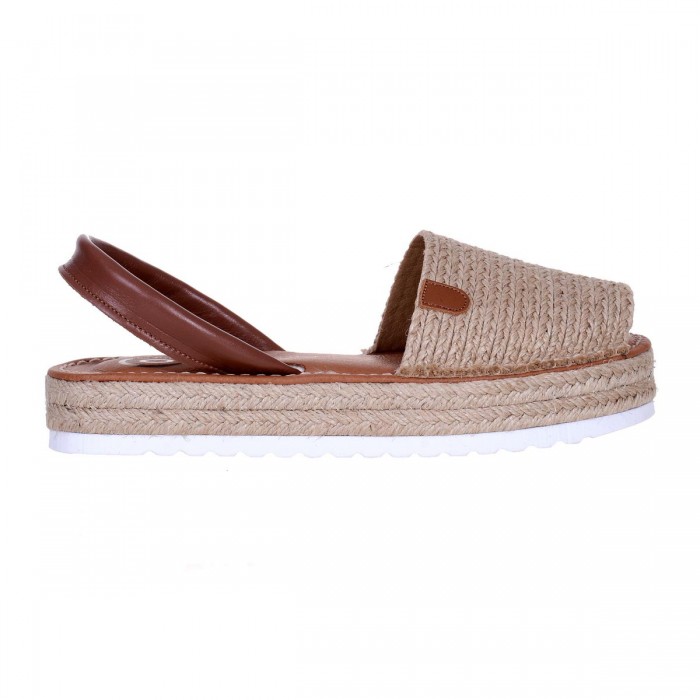 Sandale AVARCA din Iuta si Piele Naturala Maro - Havana