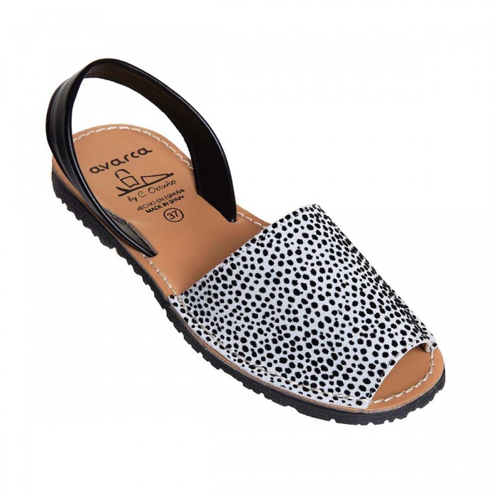 Sandale AVARCA Piele Alb-Negru - Asma