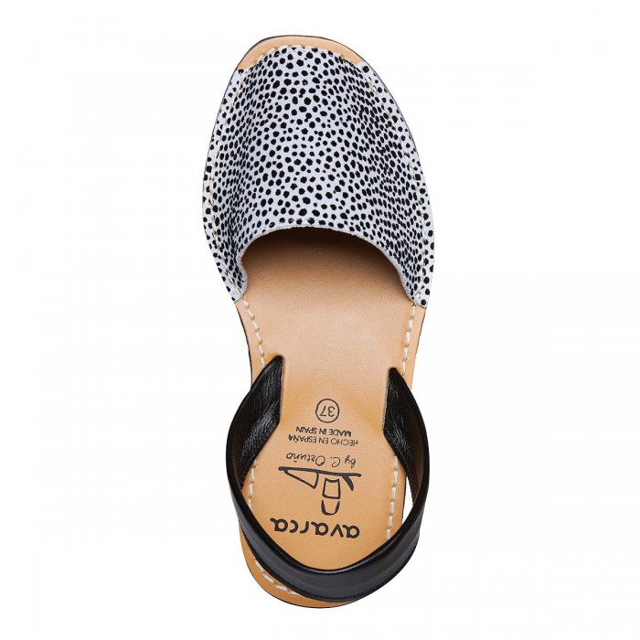 Sandale AVARCA Piele Alb-Negru - Asma