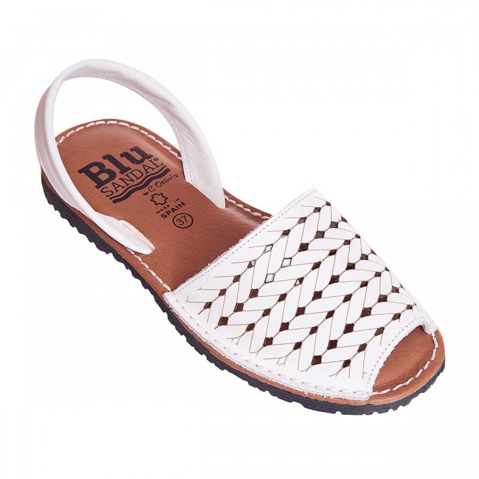 Sandale AVARCA din Piele Alba Perforata - Heba