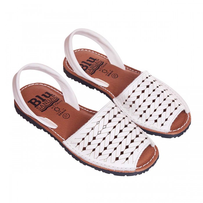 Sandale AVARCA din Piele Alba Perforata - Heba