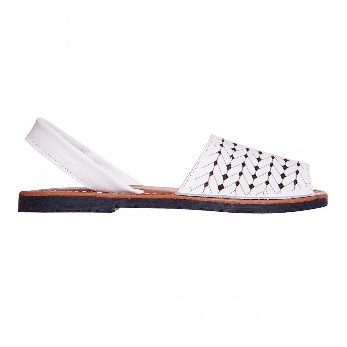 Sandale AVARCA din Piele Alba Perforata - Heba