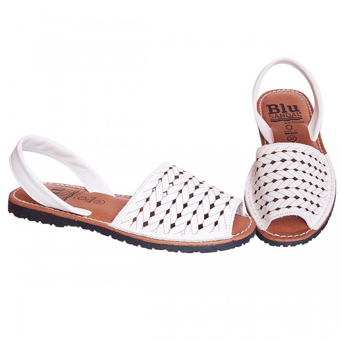 Sandale AVARCA din Piele Alba Perforata - Heba