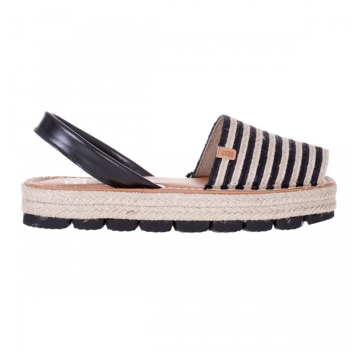 Sandale AVARCA din Iuta si Piele Naturala Neagra - Natalia