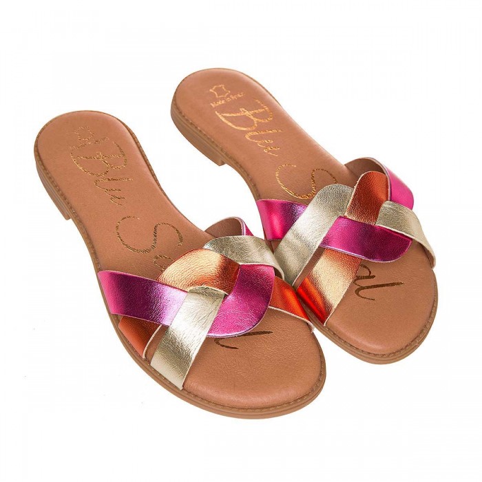 Papuci dama Colorati Piele Naturala - Venus