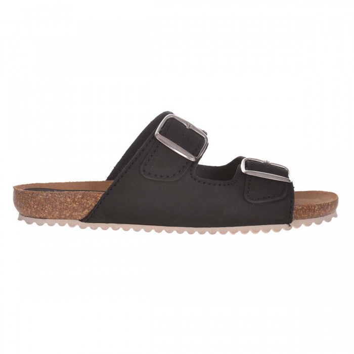 Sandale dama tip Papuc piele naturala neagra - Tania