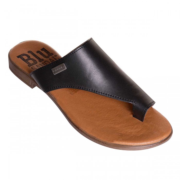 Papuci dama din Piele Naturala Neagra - Indira