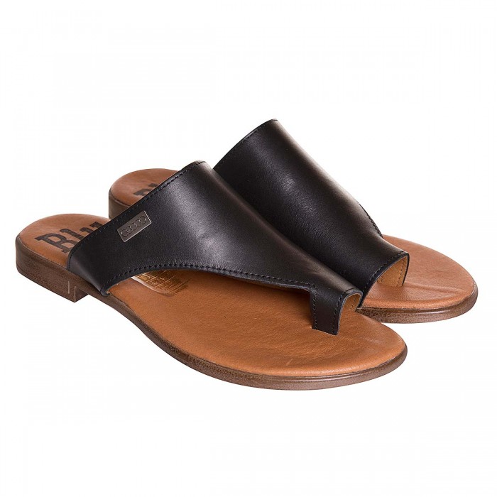 Papuci dama din Piele Naturala Neagra - Indira