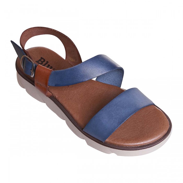 Sandale dama joase din Piele Albastra - Sasha