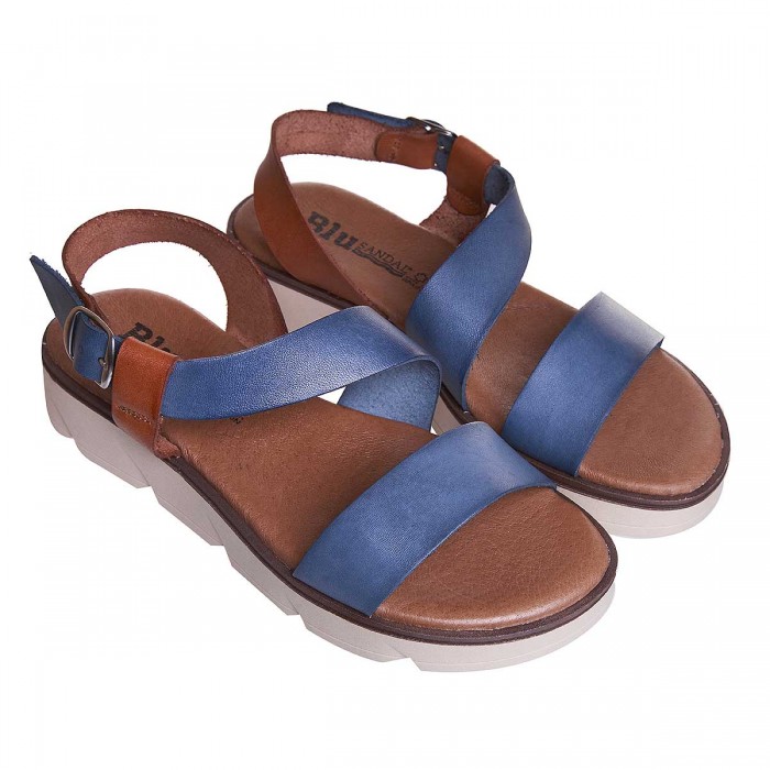Sandale dama joase din Piele Albastra - Sasha