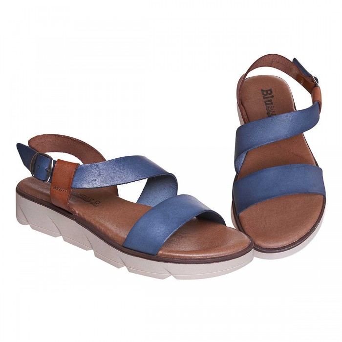 Sandale dama joase din Piele Albastra - Sasha