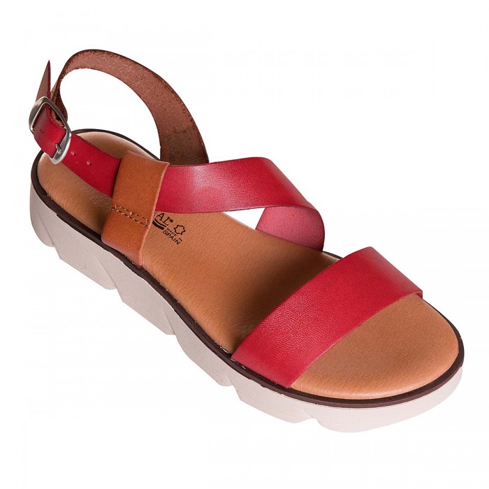 Sandale dama joase din Piele Naturala Rosie - Sasha
