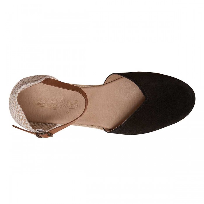 Sandale talpa ortopedica Piele Intoarsa Neagra - Kisa