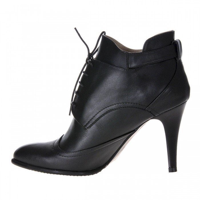 Botine Elegante din Piele Naturala Neagra - Cod B140