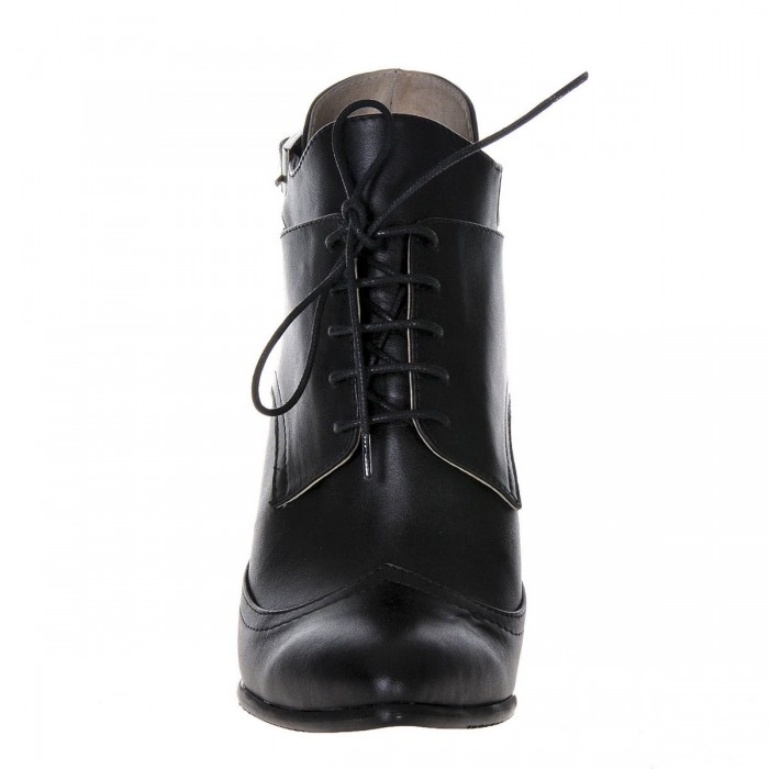 Botine Elegante din Piele Naturala Neagra - Cod B140
