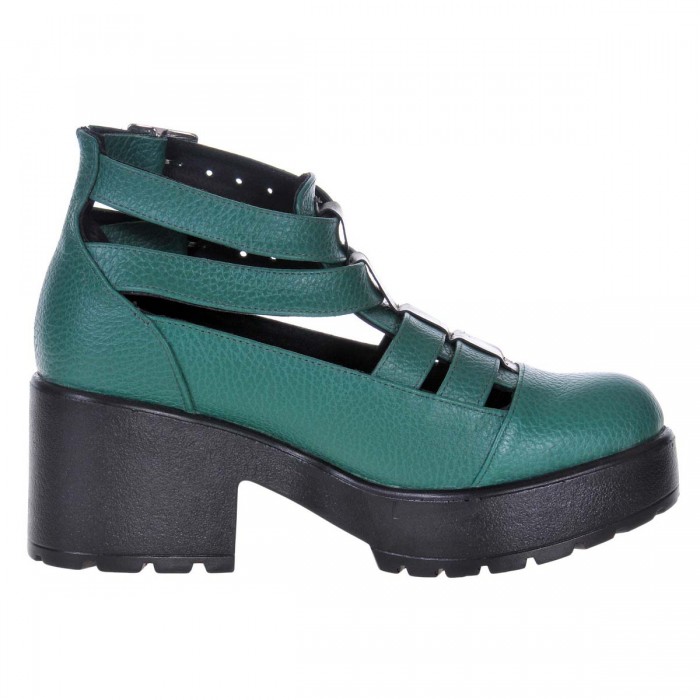 Ghete decupate din Piele Naturala Verde- Cod B239