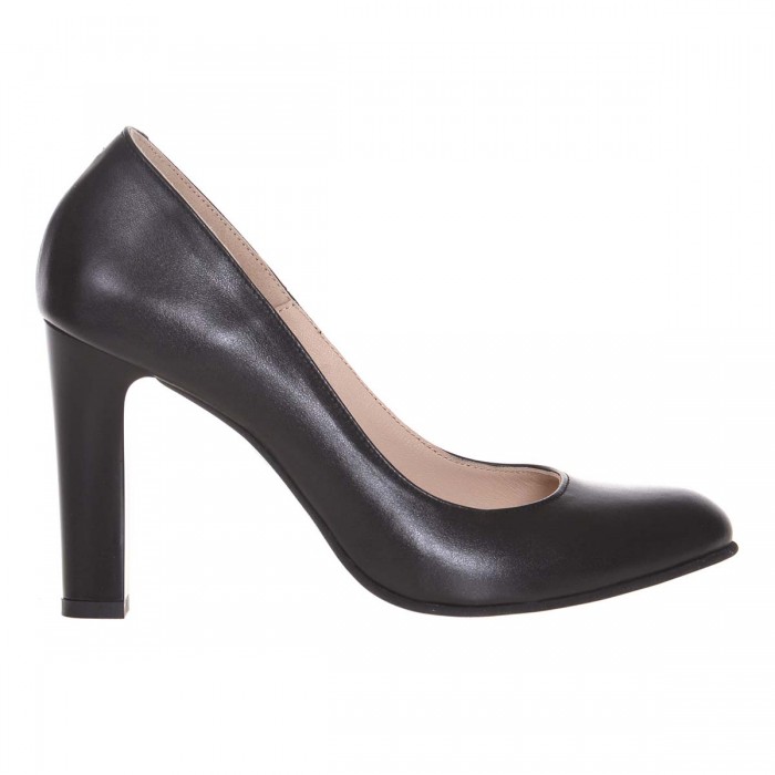 Pantofi Negri Office Piele Naturala Neagra - Cod S648